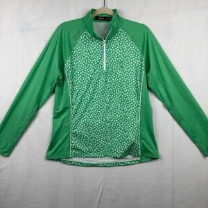RLX Ralph Lauren Golf Pullover Shirt Top Womens Large Green Ponte Vedra Inn Club